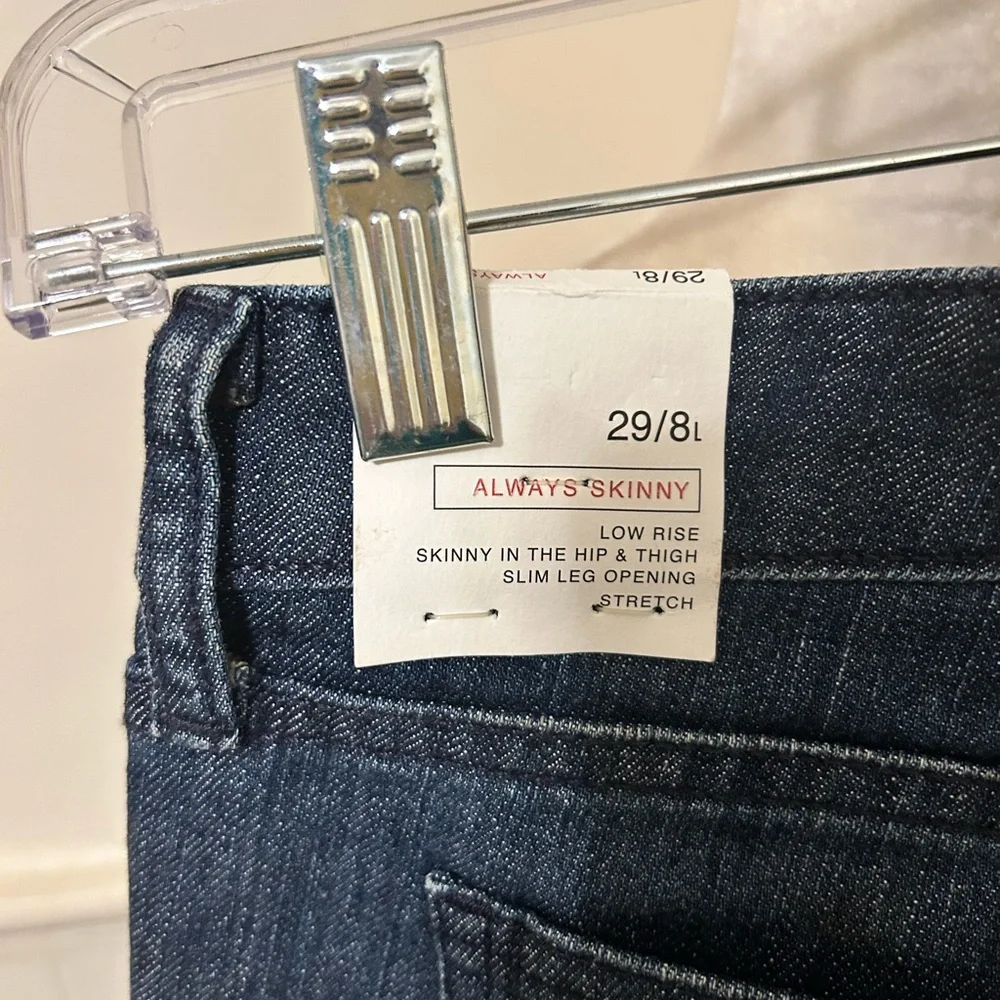 NWT Gap 1969 Always Skinny Low Rise Dark Wash Jeans /29/8L